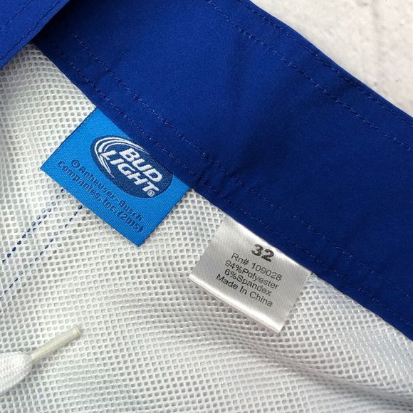 Bud Light Men Swimwear Swim Shorts Trunks Size 32 Board Beer Theme B243 -26 - Picture 7 of 14